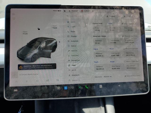 7SAYGDEF0NF346208 - 2022 TESLA MODEL Y GRAY photo 9