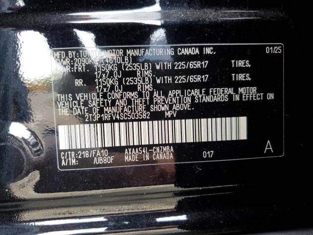 2T3P1RFV4SC503582 - 2025 TOYOTA RAV4 XLE BLACK photo 14