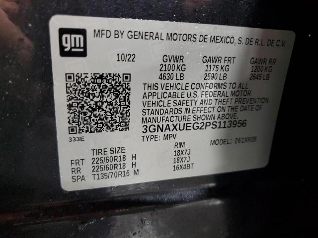 3GNAXUEG2PS113956 - 2023 CHEVROLET EQUINOX LT ნაცრისფერი ფოტო 13