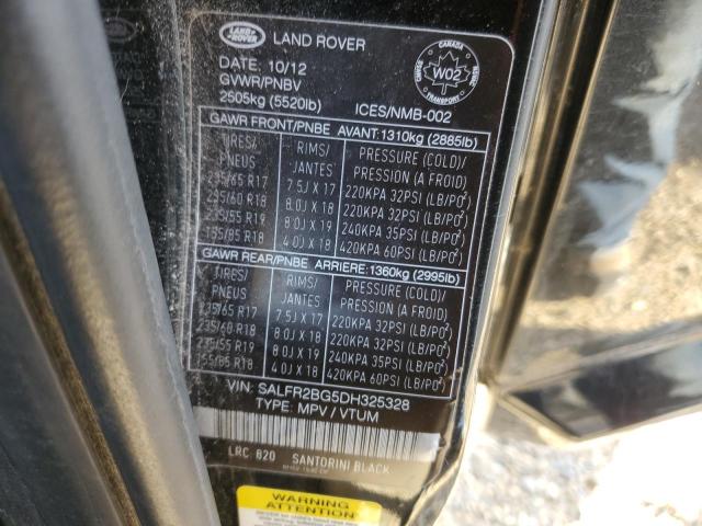 SALFR2BG5DH325328 - 2013 LAND ROVER LR2 HSE BLACK photo 13