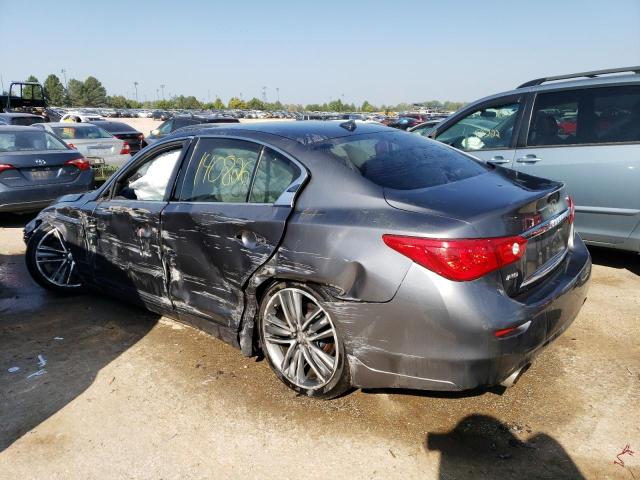 JN1BV7AR9EM703003 - 2014 INFINITI Q50 BASE GRAY photo 2