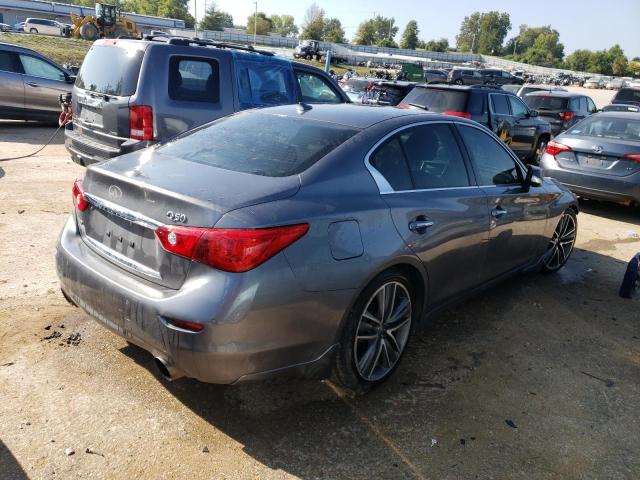 JN1BV7AR9EM703003 - 2014 INFINITI Q50 BASE GRAY photo 3