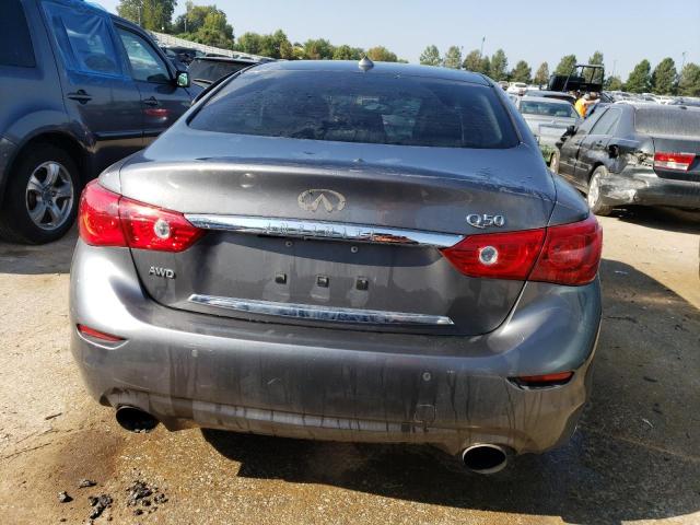 JN1BV7AR9EM703003 - 2014 INFINITI Q50 BASE GRAY photo 6