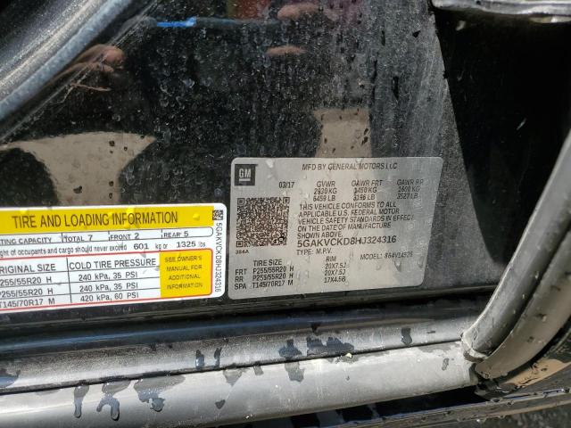 5GAKVCKD8HJ324316 - 2017 BUICK ENCLAVE Negro foto 13