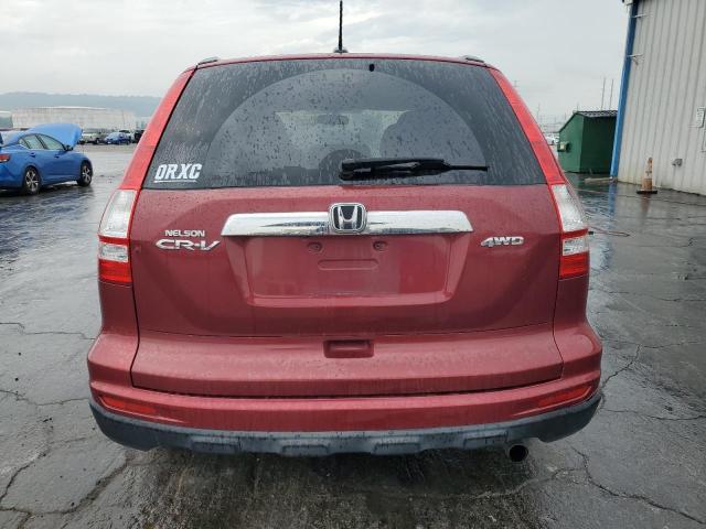 JHLRE4H78AC013583 - 2010 HONDA CR-V EXL MAROON photo 6