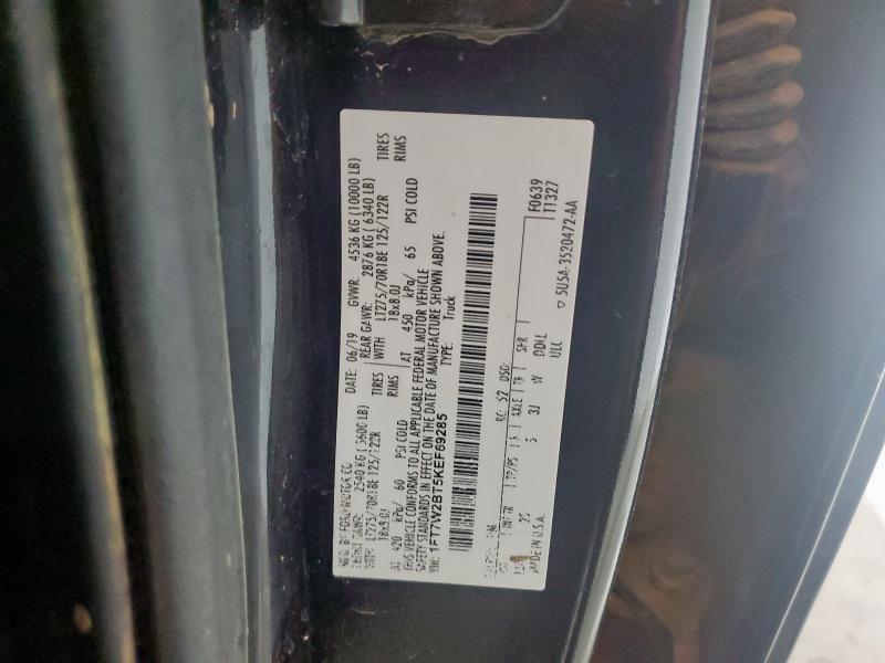 1FT7W2BT5KEF69285 - 2019 FORD F250 SUPER DUTY BLACK photo 12