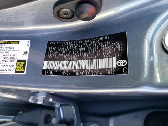 5YFS4MCE6SP235118 - 2025 TOYOTA COROLLA SE BLUE photo 12