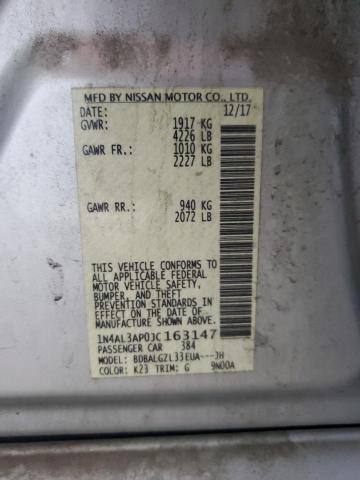 1N4AL3AP0JC163147 - 2018 NISSAN ALTIMA 2.5 SILVER photo 12