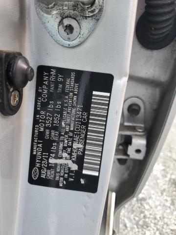 KMHCT4AE1CU113471 - 2012 HYUNDAI ACCENT GLS SILVER photo 12