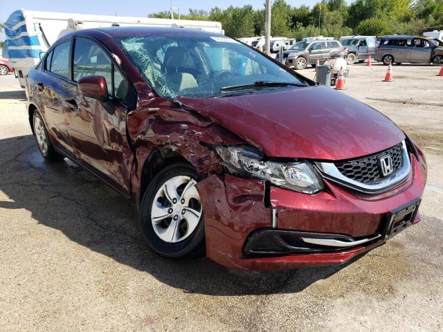 19XFB2F54EE008314 - 2014 HONDA CIVIC LX MAROON photo 4