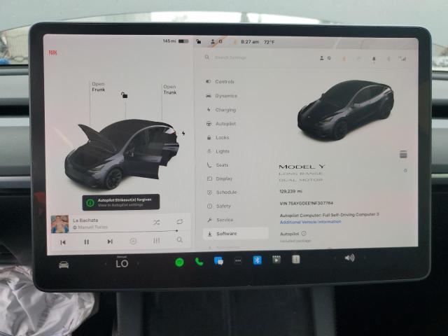 7SAYGDEE1NF307764 - 2022 TESLA MODEL Y 灰色 照片 9