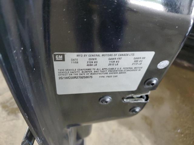 2G1WB58N181369945 - 2008 CHEVROLET IMPALA LS BLACK photo 12