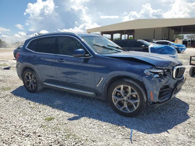 5UXTY3C07L9C48234 - 2020 BMW X3 SDRIVE30I BLUE photo 4