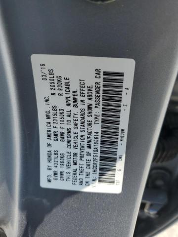 1HGCR2F51GA180614 - 2016 HONDA ACCORD SPORT Күміс фото 13