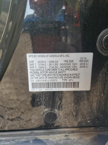 5J8YD3H81JL005275 - 2018 ACURA MDX ADVANCE 黑色 照片 13