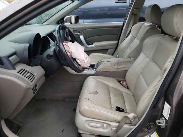 5J8TB18257A009074 - 2007 ACURA RDX GRAY photo 7