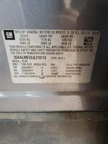 3GKALMEV2JL318119 - 2018 GMC TERRAIN SLE GRAY photo 12
