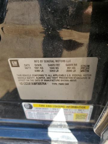 1G1ZC5E1XBF355764 - 2011 CHEVROLET MALIBU 1LT 黑色 照片 12