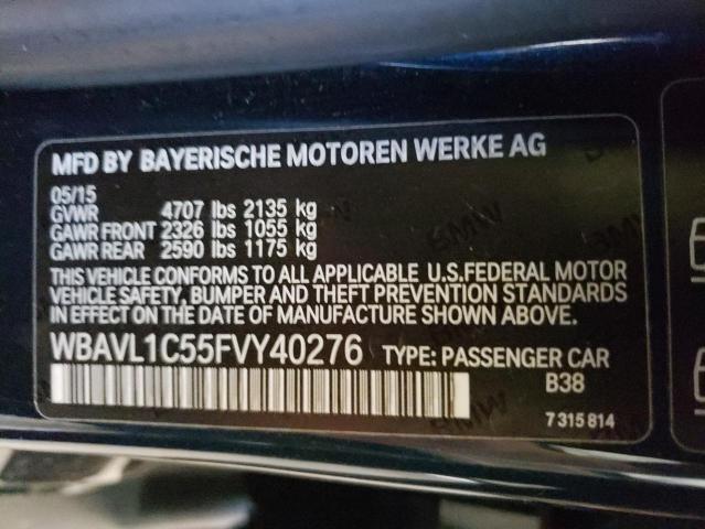 WBAVL1C55FVY40276 - 2015 BMW X1 XDRIVE28I BLUE photo 13