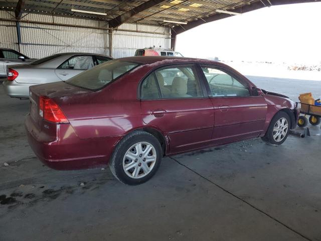 2HGES26733H523577 - 2003 HONDA CIVIC EX MAROON photo 3