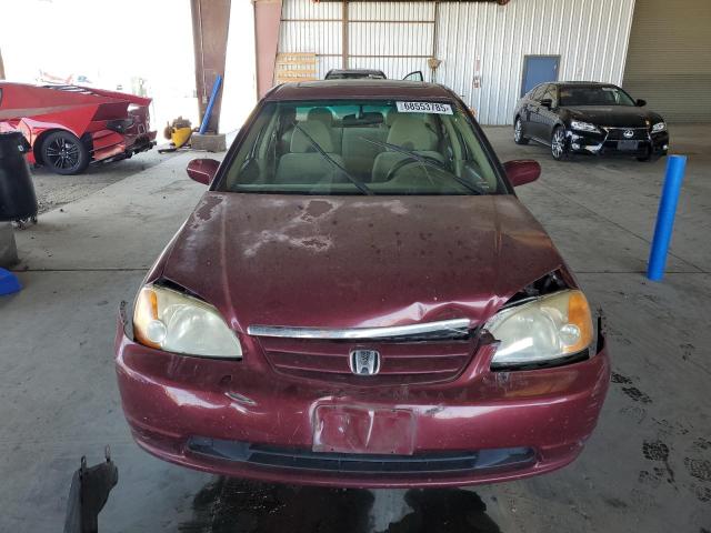 2HGES26733H523577 - 2003 HONDA CIVIC EX MAROON photo 5