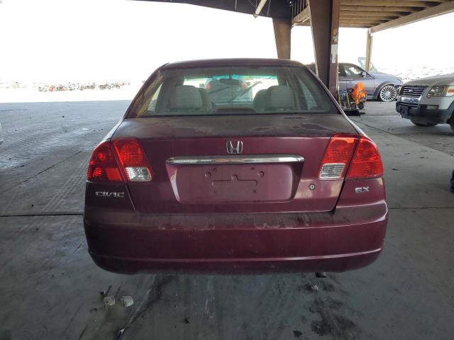 2HGES26733H523577 - 2003 HONDA CIVIC EX MAROON photo 6