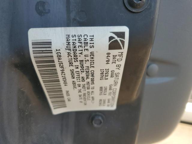 1G8AJ52F94Z193454 - 2004 SATURN ION LEVEL 2 ვერცხლისფერი ფოტო 12