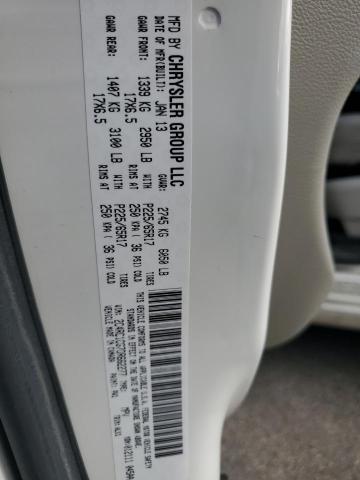 2C4RC1CG7DR662277 - 2013 CHRYSLER TOWN & COU TOURING L WHITE photo 13