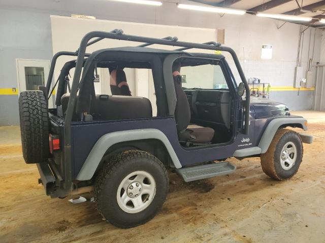 1J4FA39S24P750035 - 2004 JEEP WRANGLER X BLUE photo 3