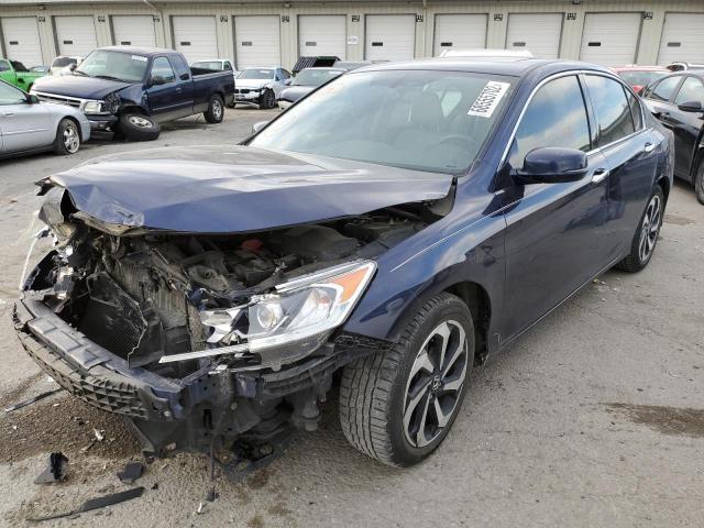 1HGCR3F86HA013859 - 2017 HONDA ACCORD EXL BLUE photo 1