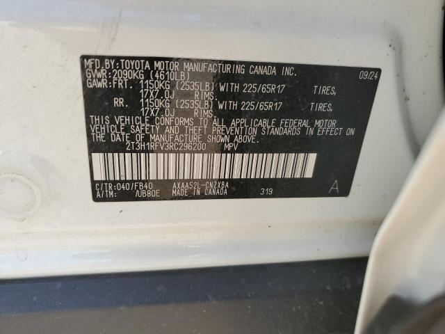 2T3H1RFV3RC296200 - 2024 TOYOTA RAV4 LE 白色 照片 13