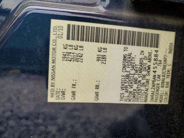 1N4AL2AP6AN455884 - 2010 NISSAN ALTIMA BASE Mavi foto 12