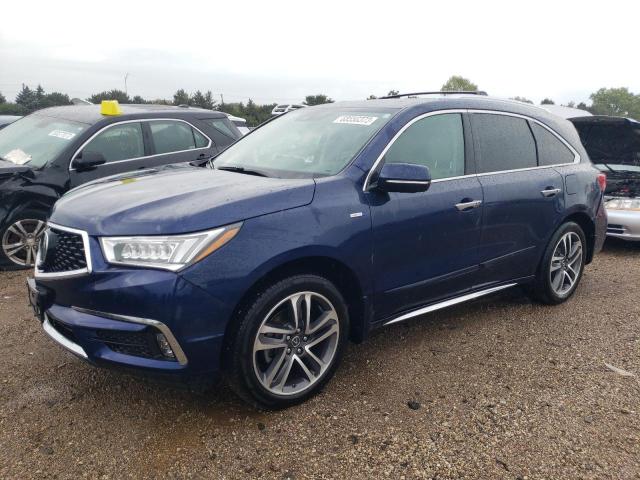 5J8YD7H72KL000117 - 2019 ACURA MDX SPORT HYBRID ADVANCE BLUE photo 1