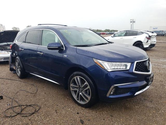 5J8YD7H72KL000117 - 2019 ACURA MDX SPORT HYBRID ADVANCE BLUE photo 4