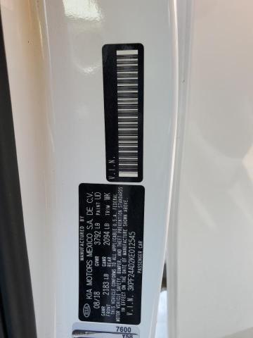 3KPF24AD2KE012545 - 2019 KIA FORTE FE Biały zdjęcie 12