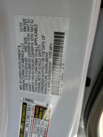 5FNRL6H82RB026397 - 2024 HONDA ODYSSEY TOURING Blanco foto 13