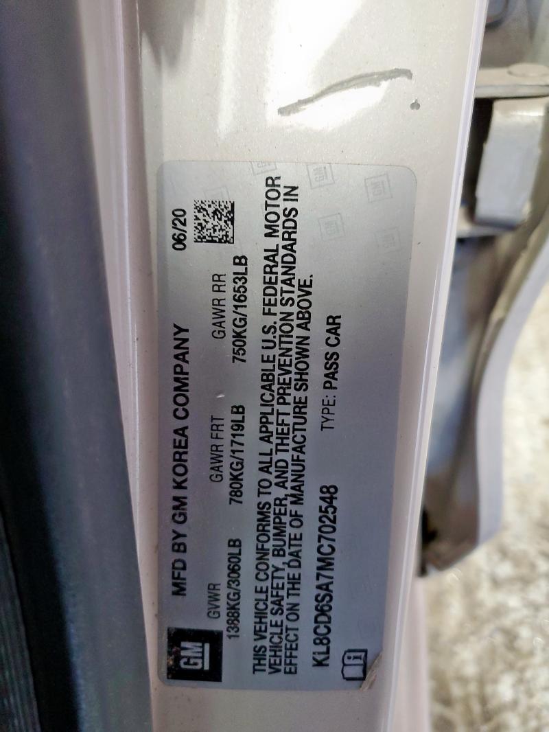 KL8CD6SA7MC702548 - 2021 CHEVROLET SPARK 1LT بيج صورة 12