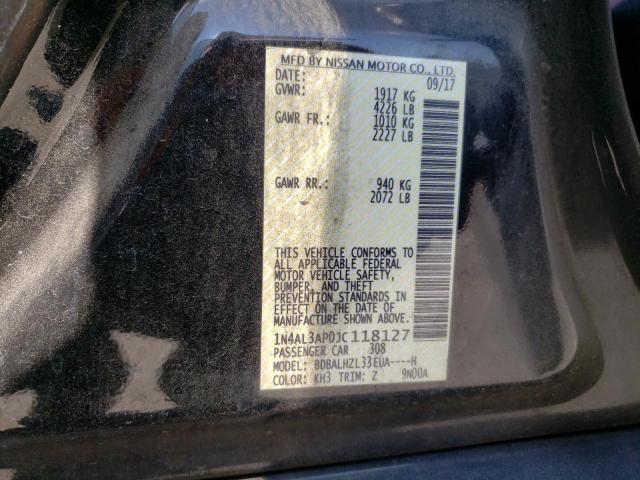 1N4AL3AP0JC118127 - 2018 NISSAN ALTIMA 2.5 შავი ფოტო 12