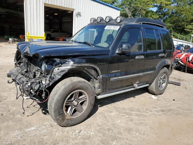 1J4GL38K14W133151 - 2004 JEEP LIBERTY RENEGADE BLACK photo 1