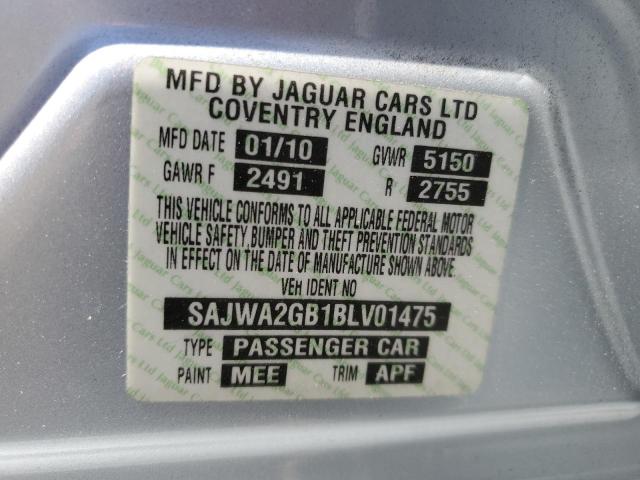 SAJWA2GB1BLV01475 - 2011 JAGUAR XJL SILVER photo 13