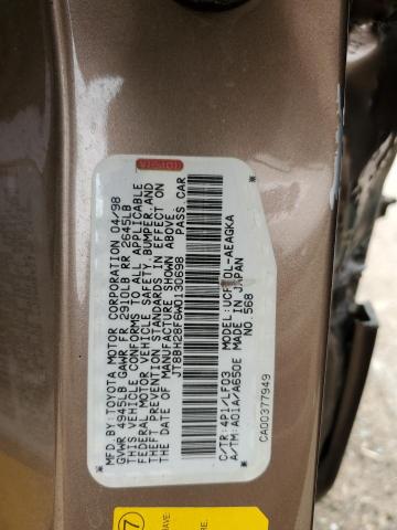 JT8BH28F6W0130698 - 1998 LEXUS LS 400 BROWN photo 12