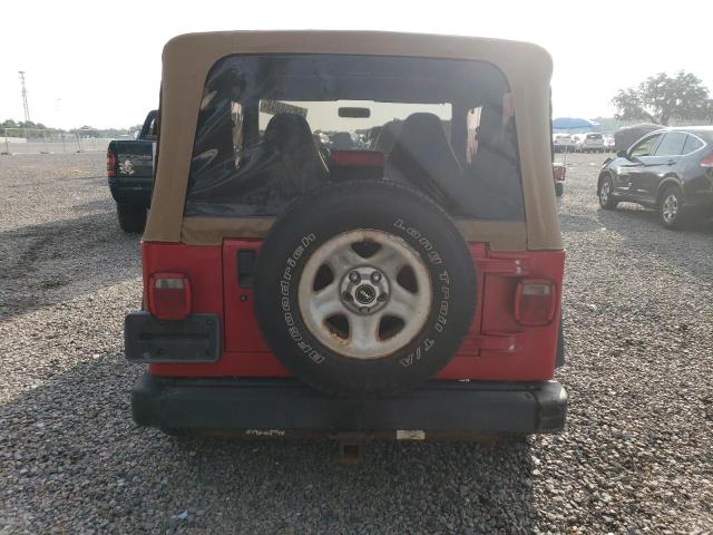 1J4FY29P3WP743275 - 1998 JEEP WRANGLER / SE RED photo 6