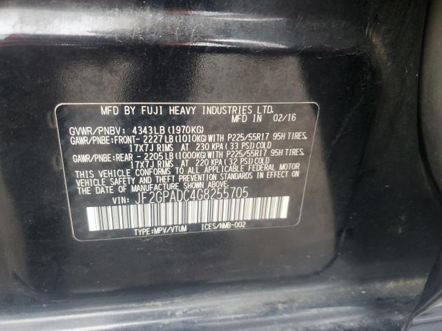 JF2GPADC4G8255705 - 2016 SUBARU CROSSTREK PREMIUM BLACK photo 13