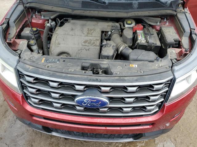 1FM5K8D89HGD43158 - 2017 FORD EXPLORER XLT RED photo 12