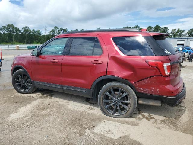 1FM5K8D89HGD43158 - 2017 FORD EXPLORER XLT RED photo 2