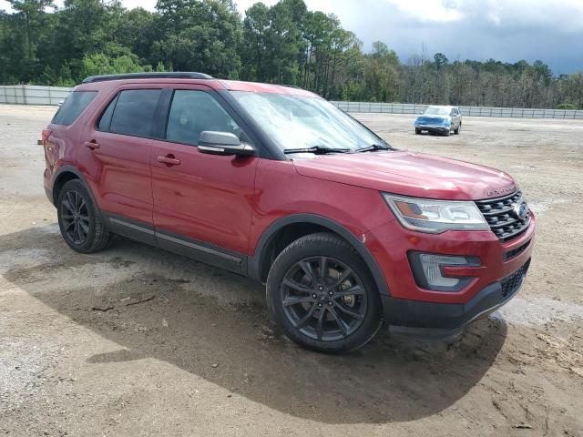 1FM5K8D89HGD43158 - 2017 FORD EXPLORER XLT RED photo 4