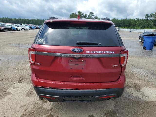 1FM5K8D89HGD43158 - 2017 FORD EXPLORER XLT RED photo 6