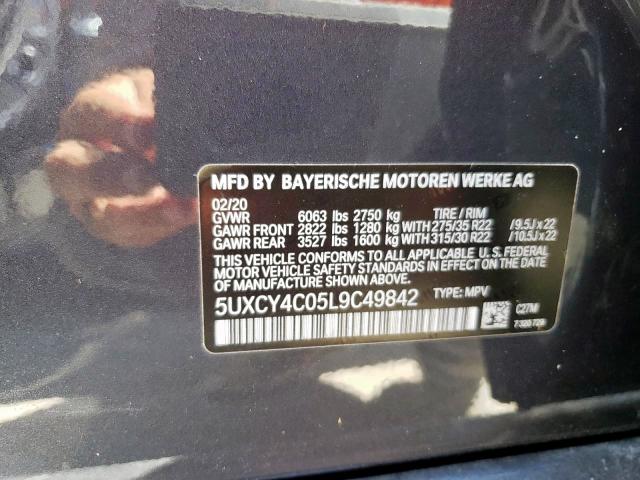 5UXCY4C05L9C49842 - 2020 BMW X6 SDRIVE 40I CHARCOAL photo 10