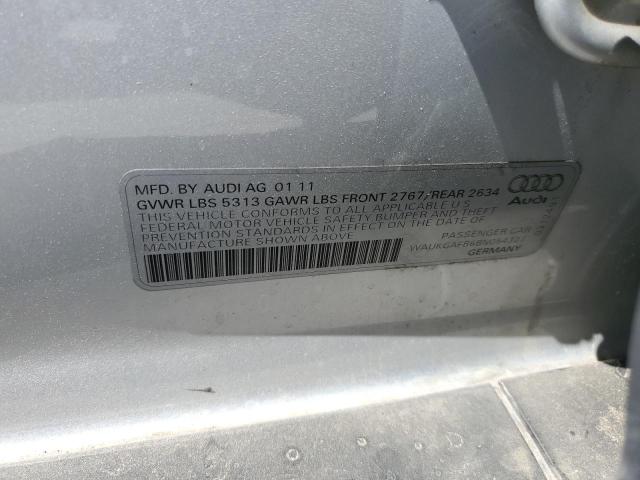 WAUKGAFB6BN054327 - 2011 AUDI A6 PRESTIGE Silber Foto 12