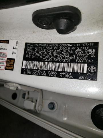 JTDL9RFU2K3012721 - 2019 TOYOTA PRIUS Ақ фото 12